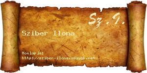 Sziber Ilona névjegykártya