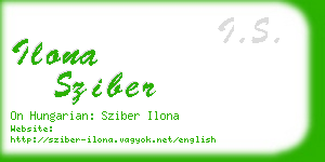 ilona sziber business card